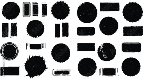 Big collection of Grunge post Stamps . Circles. Large set of Banners, Insignias , Logos, Icons, Labels and Badges . vector distress textures.blank shapes.
