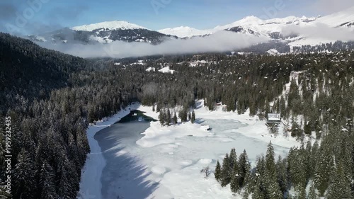 snow covered mountains
