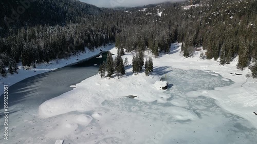 snow covered mountains