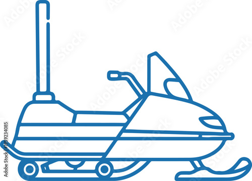 Snowmobile, Ski, Vector, Transportation, Winter Sports