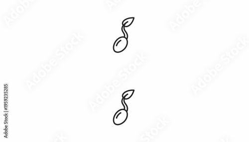 Sprouting Seedling Icon: Growth, New Life, and Organic Farming Concept