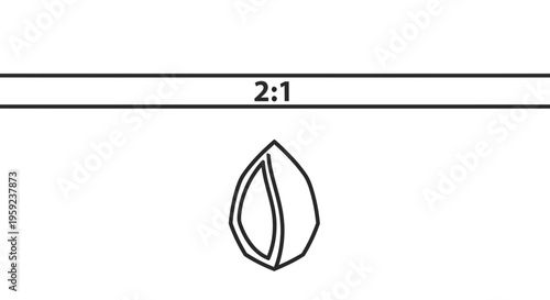 Abstract Seed Icon with Ratio 2:1