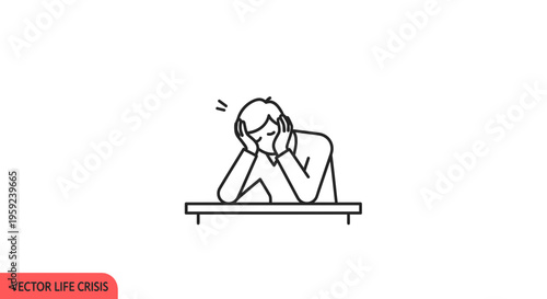 Man sitting at desk with head in hands, feeling stressed and overwhelmed