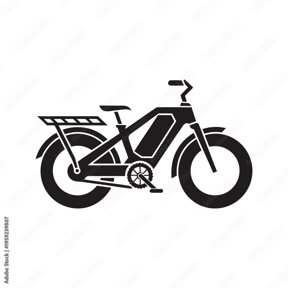 Fototapeta premium Bike Icon Set in Black Silhouette