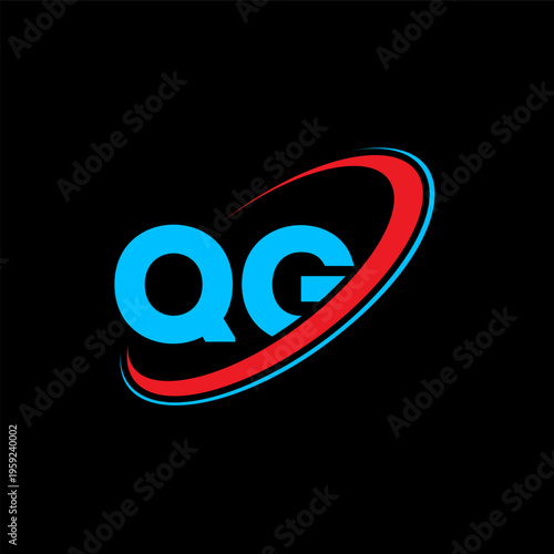 Minimalist QG lettermark design with integrated circular swoosh symbolizing global reach and innovation for modern enterprises looking for a strong visual presence in a competitive marketplace
