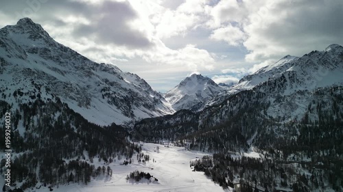 snow covered mountains
