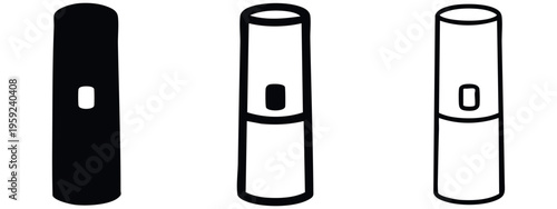 Electronic vape pen with line indicator icons, depicting sleek design and modern e-smoking devices.