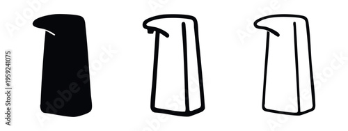 Modern Lever-Style Bottle Opener Icon Set in Various Styles