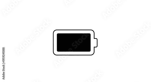 Low Battery Icon, Energy Symbol, Power Indicator, Digital Technology Concept