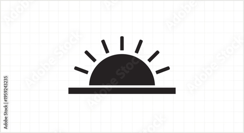 Simple Sunrise Icon Design.