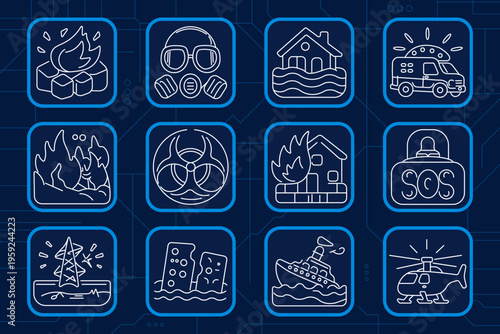 Ancient History set icon. Dinosaur skeleton, framed painting, column capital, parchment scroll, royal crown, marble bust, broken statue, torso sculpture, temple facade, ceramic amphora