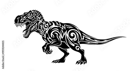 Tyrannosaurus Rex Tribal Dinosaur.