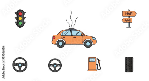 Car Automobile Vehicle Transport Symbol.