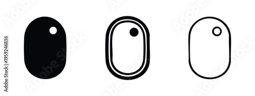 Airplane Window or Porthole Icon Set Vector