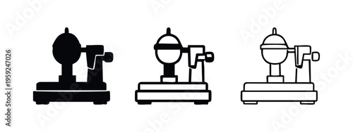 Manual Food Grinder Kitchen Appliance Icon Set, Vector Doodle Style