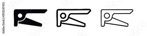 Office Stapler Icons Set