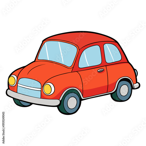 red car icon, white background