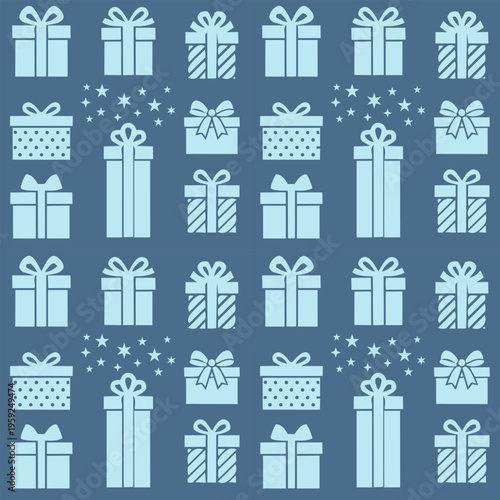 Festive Gift Pattern with Stars