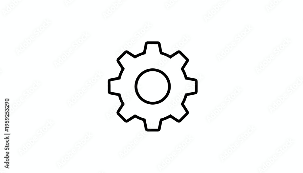 Fototapeta premium Gear Icon, Settings Symbol, Cogwheel, Mechanical Engineering, Technology Concept