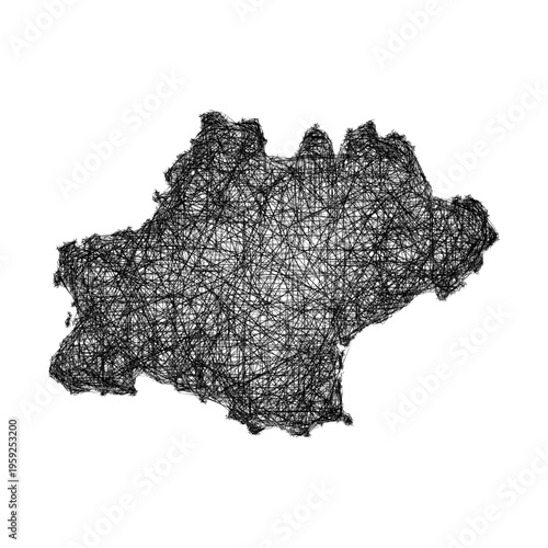 Sketch Occitanie outline map design