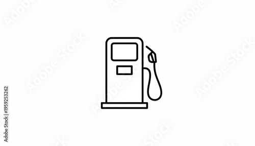 Gas Station Icon: Fuel Pump, Energy, Transportation, Service, Automotive Industry