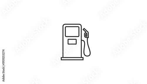 Gas Station Icon, Fuel Pump Symbol, Petrol Station Sign, Energy Concept, Transportation Icon