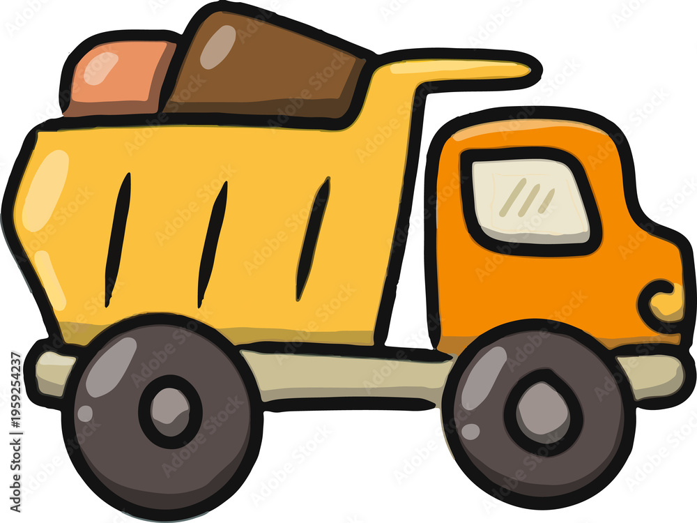 Naklejka premium Adorable Dump Truck Nursery Illustration