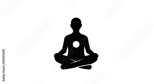 A person meditating in a peaceful pose.