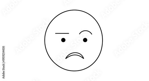 A simple drawing of a frowning face.