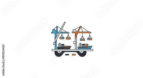 A flatbed truck with cranes lifting heavy loads.