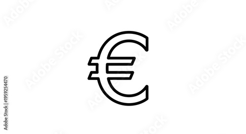 Euro Symbol Icon, European Currency Sign, Financial Concept