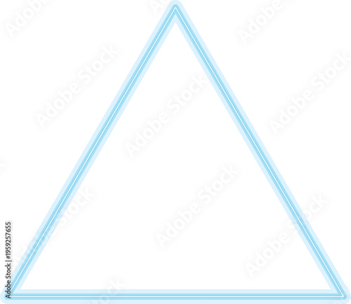 Glowing blue triangle outline