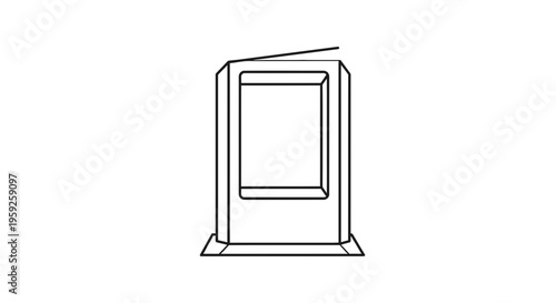 Digital Advertising Kiosk, Interactive Touchscreen Display, Modern Information Stand