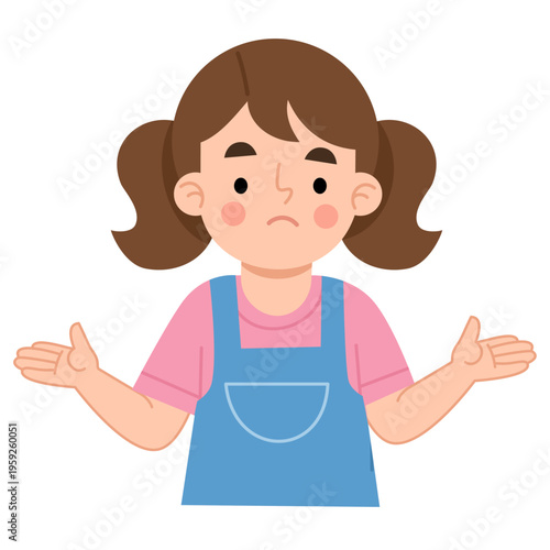 Girl Shrugging With Confused Expression