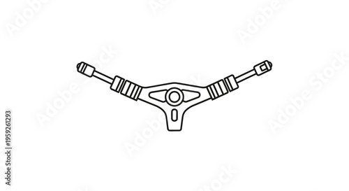 Mechanical Y-Shaped Component with Adjustable Rods and Connectors