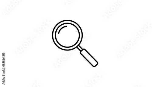 Magnifying glass icon, search symbol, investigation, discovery, research, analysis, zoom, explore, find, inspect