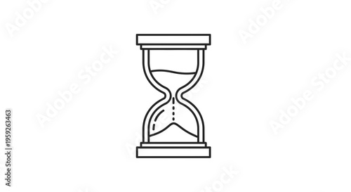 Hourglass Icon, Time Passing Concept, Sand Timer Symbol