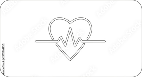 Heartbeat Line Icon - ECG Pulse Symbol