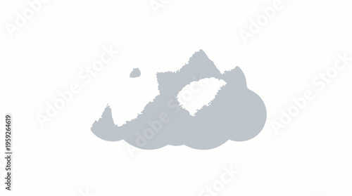 Minimalist Grey Cloud Illustration for Weather and Nature Themes