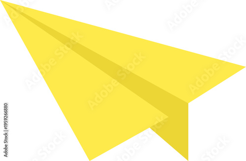 Yellow paper airplane