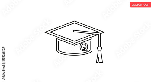 Graduation Cap Icon - Academic Achievement Symbol