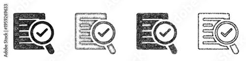 Sketch proofreading icon design set