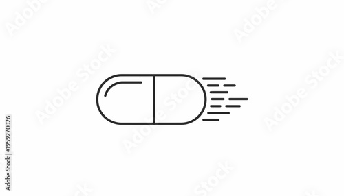 Fast Pill Icon Motion Blur Effect