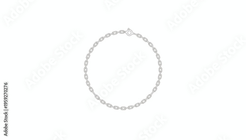 Elegant Silver Chain Bracelet with Clasp on White Background
