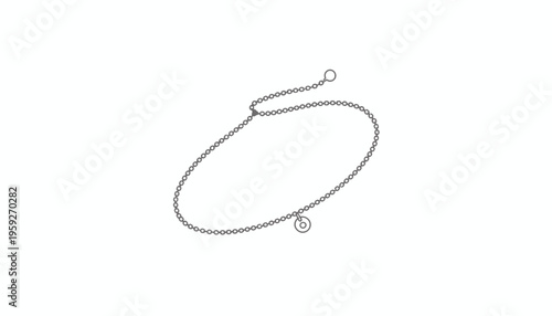 Elegant Silver Chain Bracelet with Small Charm, Minimalist Jewelry, Isolated on White Background