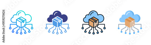 Digital Product icon set multiple style collection