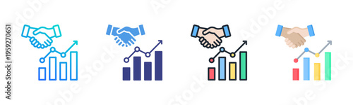 Partner icon set multiple style collection