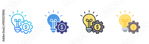 Innovation icon set multiple style collection