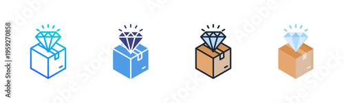 Product icon set multiple style collection