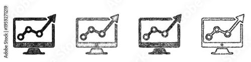 Sketch analytics icon design set